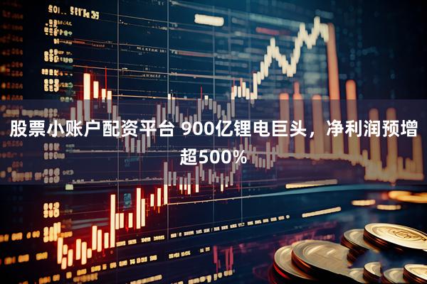 股票小账户配资平台 900亿锂电巨头，净利润预增超500%