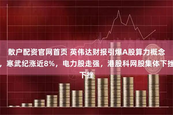散户配资官网首页 英伟达财报引爆A股算力概念，寒武纪涨近8%，电力股走强，港股科网股集体下挫