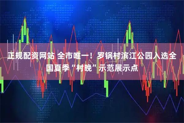 正规配资网站 全市唯一!罗锅村滨江公园入选全国夏季“村晚”示范展示点