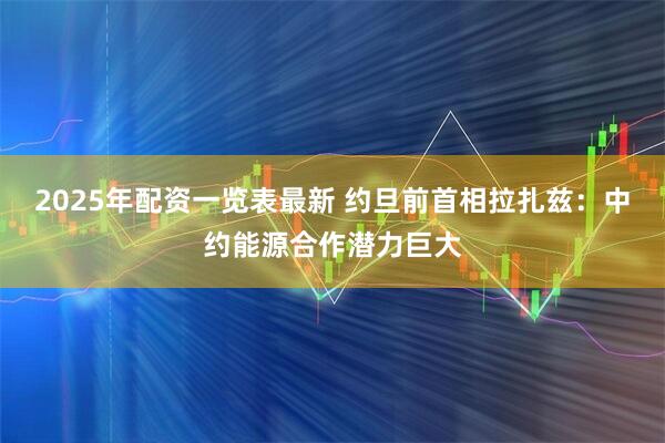 2025年配资一览表最新 约旦前首相拉扎兹：中约能源合作潜力巨大